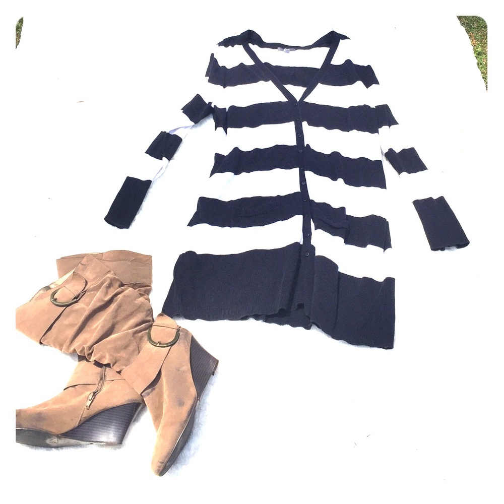 Oversized cardigan/dress and boots