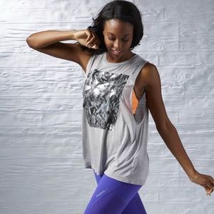 NWT Grey&Silver Reebok Muscle Tee size S