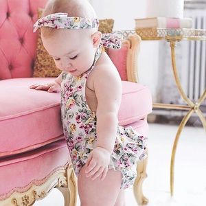 Baby ruffle romper with head band