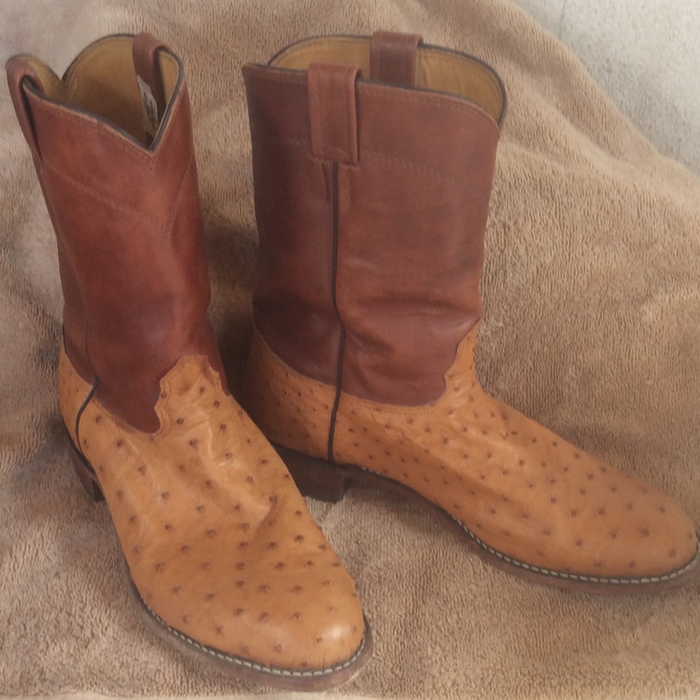 Men's Larry Mahan of Nocona Tx. Ostrich boots