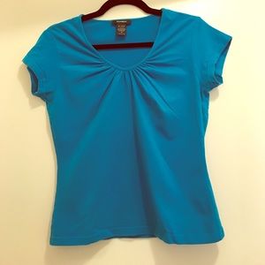 Vibrant Blue Express Short Sleeve Tee w/Scoop Neck