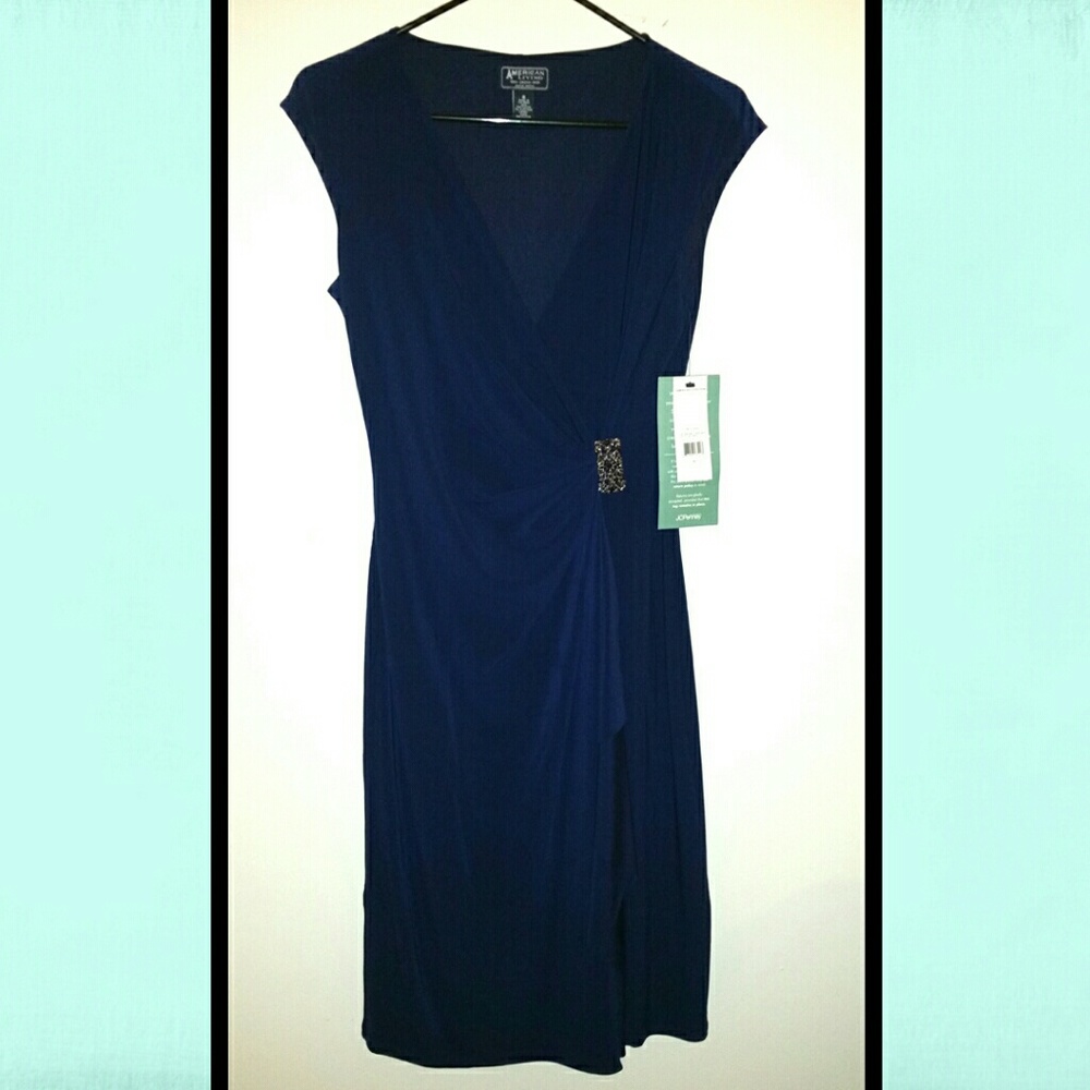 American Living Navy Blue Mid-length Dress