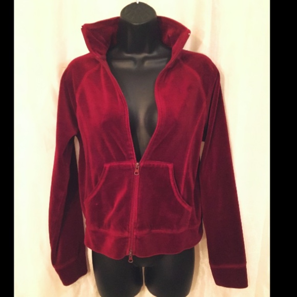 NYL New York Laundry~Zip Up~Red Velvet