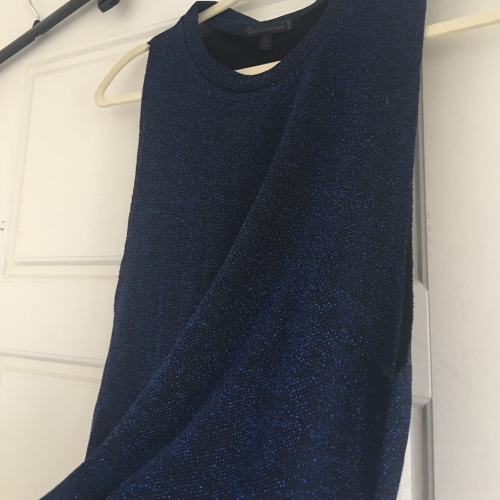 Black and Blue Sparkly Muscle Tee
