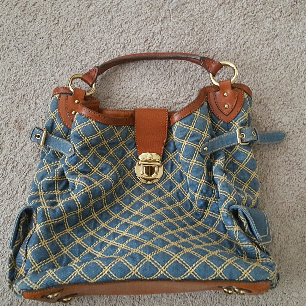 Marc jacobs quilted denim handbag