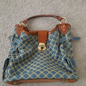 Marc jacobs quilted denim handbag