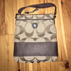 Classic brown Coach cross body