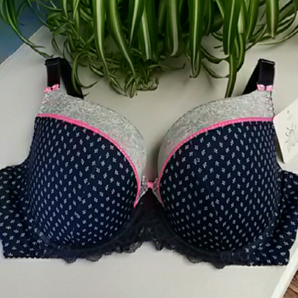 MAT Navy blue print bra