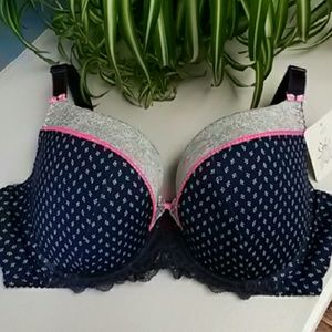 MAT Navy blue print bra