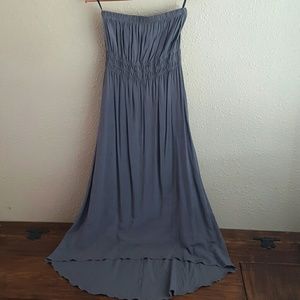 Strapless hi-lo dress