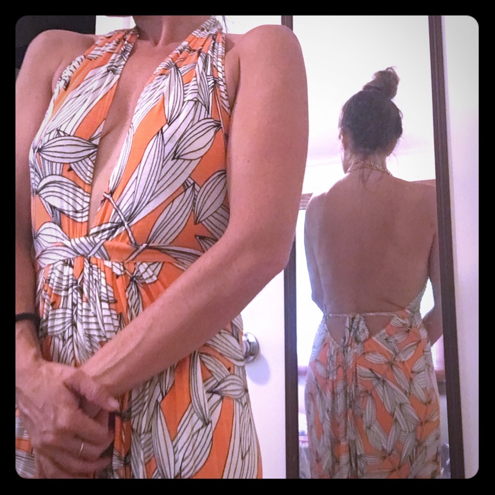 Bubulubu Malibu island Style Palm print maxi dress