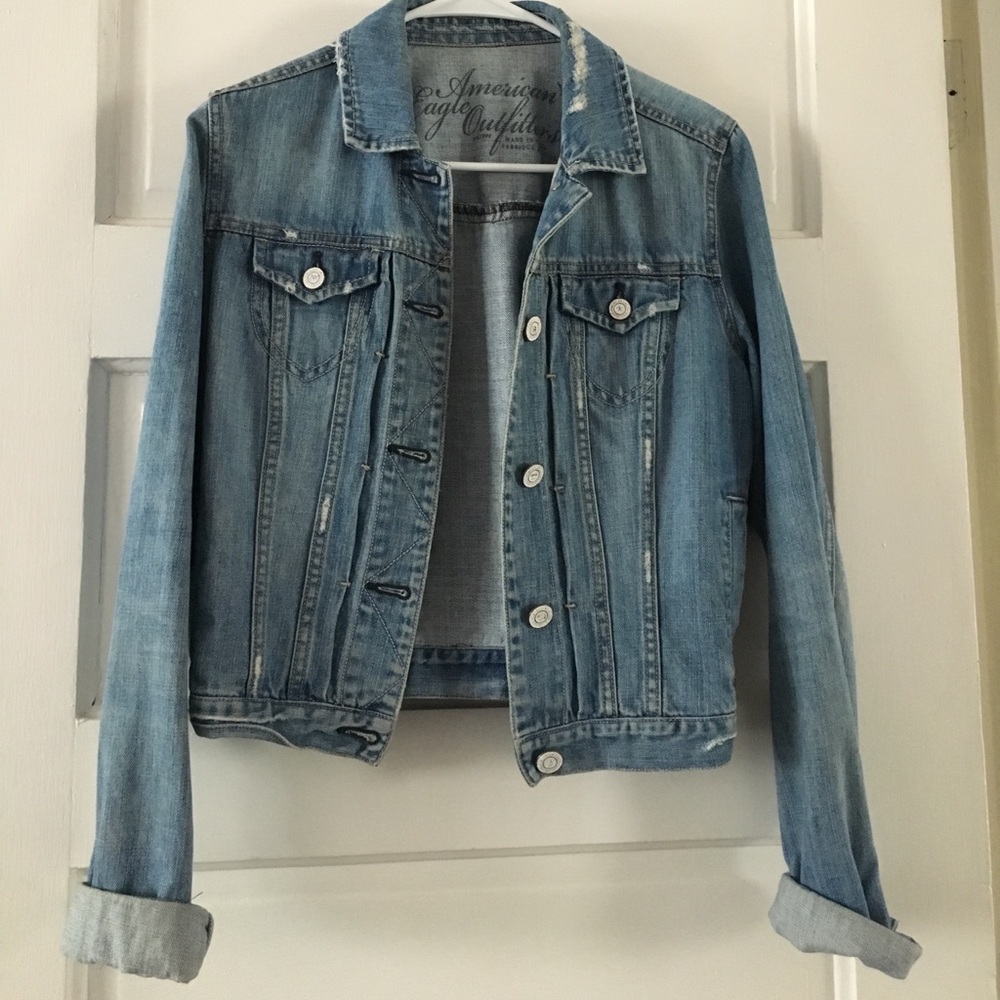 Distressed American eagle Jean jacket