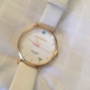 Kate Spade 5 O'Clock Somewhere Leather Watch