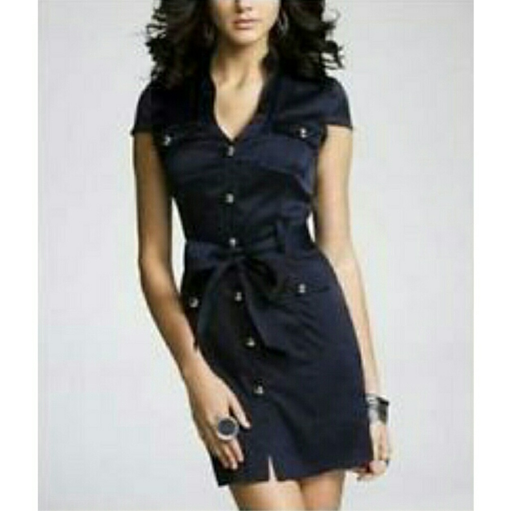 Woman's cap sleeve Military Shirt Dress by Express