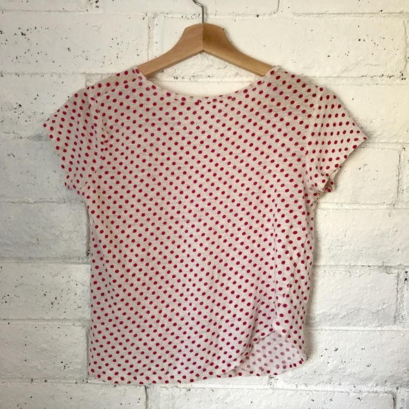 Reddish pink and cream polka dotted shirt - Picture 2 of 3