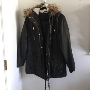 asos green parka