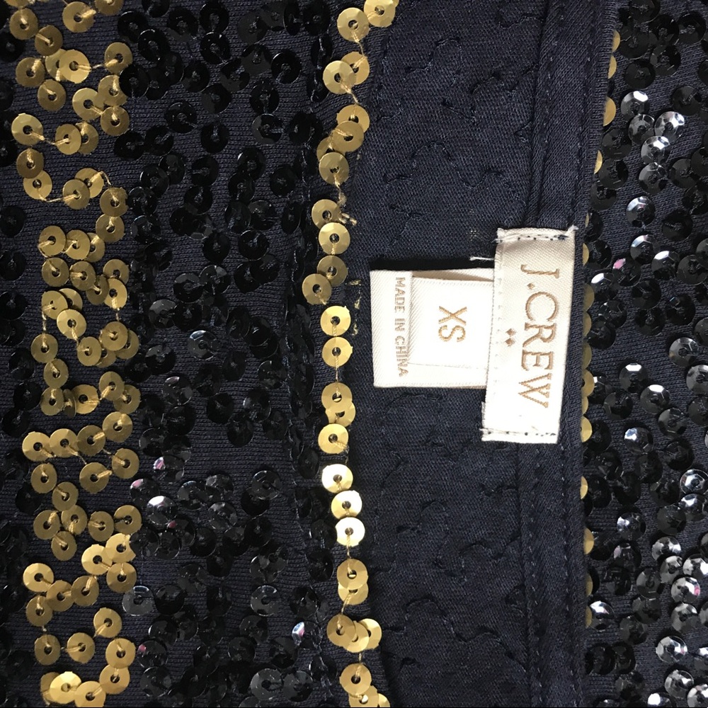 J.Crew Factory Stripe Draped Sequin Tee - image 5