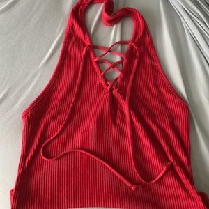 Red Halter Top