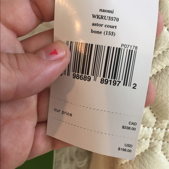 NWT Kate Spade Naomi Astor Court bone color bag - Picture 2 of 7