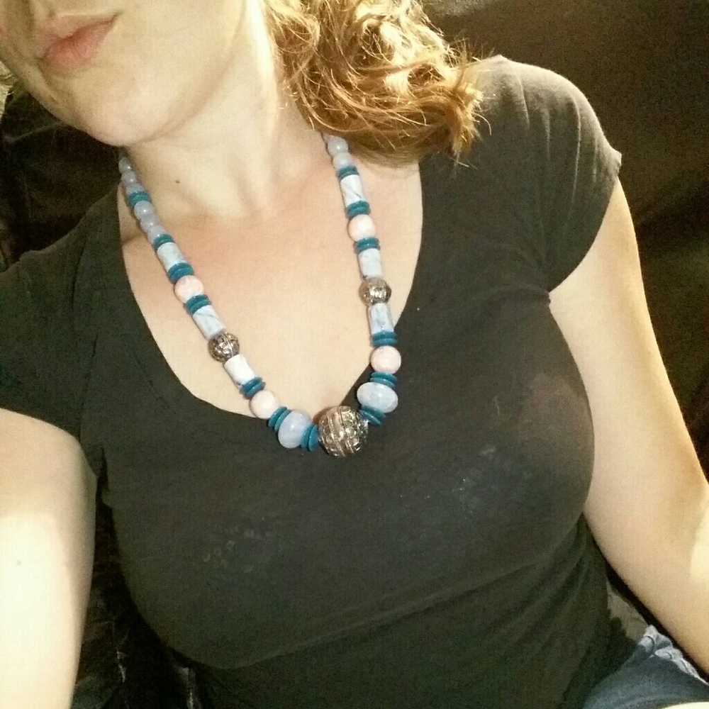 Beautiful glass bead necklace