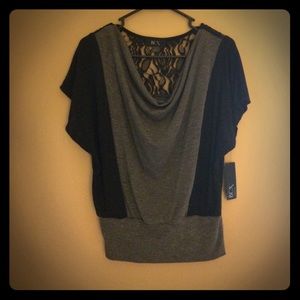 BCX Charcoal Blouse