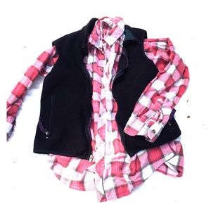 Patagonia vest and flannel