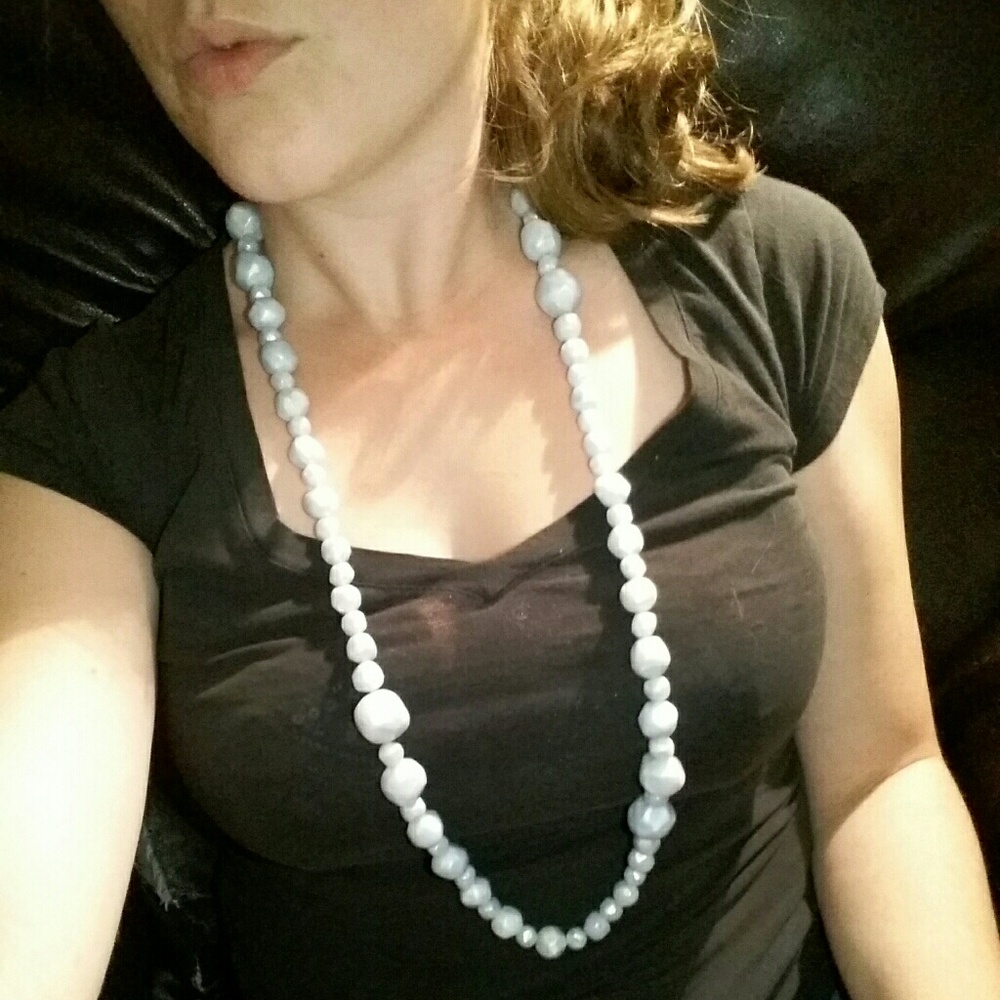Baby blue necklace