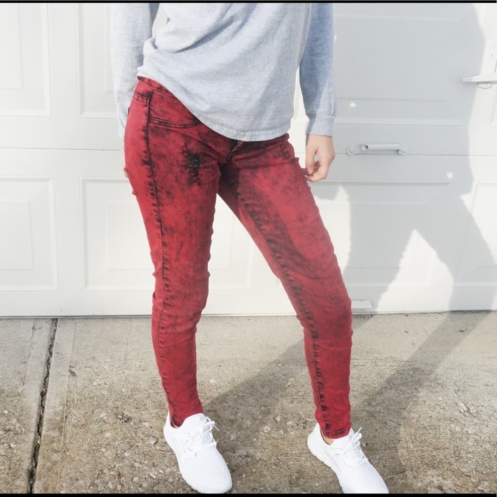 Red Love sick jeans