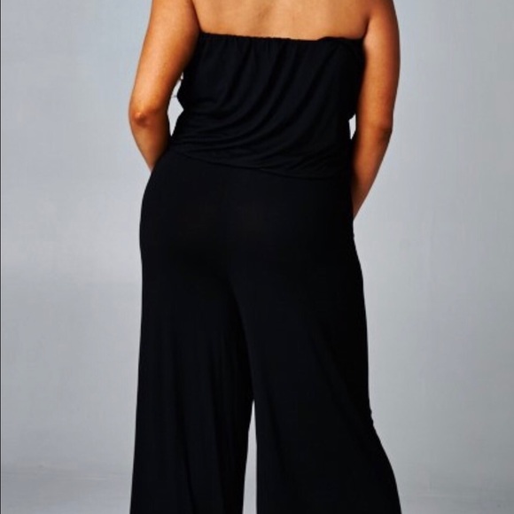 PLUS--ONE 3X LEFT!!--Off Shoulder Black Jumpsuit - Picture 3 of 4