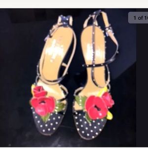 VALENTINO GARAVANI Polka dot Silk Cover 👠 Sz 38.5