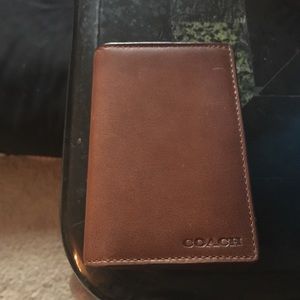 Brown leather coach wallet. Never used