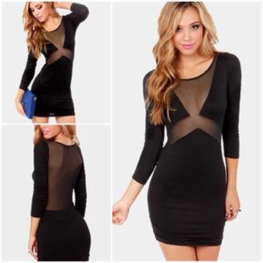 LuLu's Black Mesh Dress