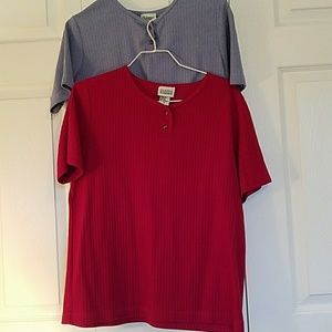 2 - SHORT SLEEVE BUTTON FRONT SHIRTS