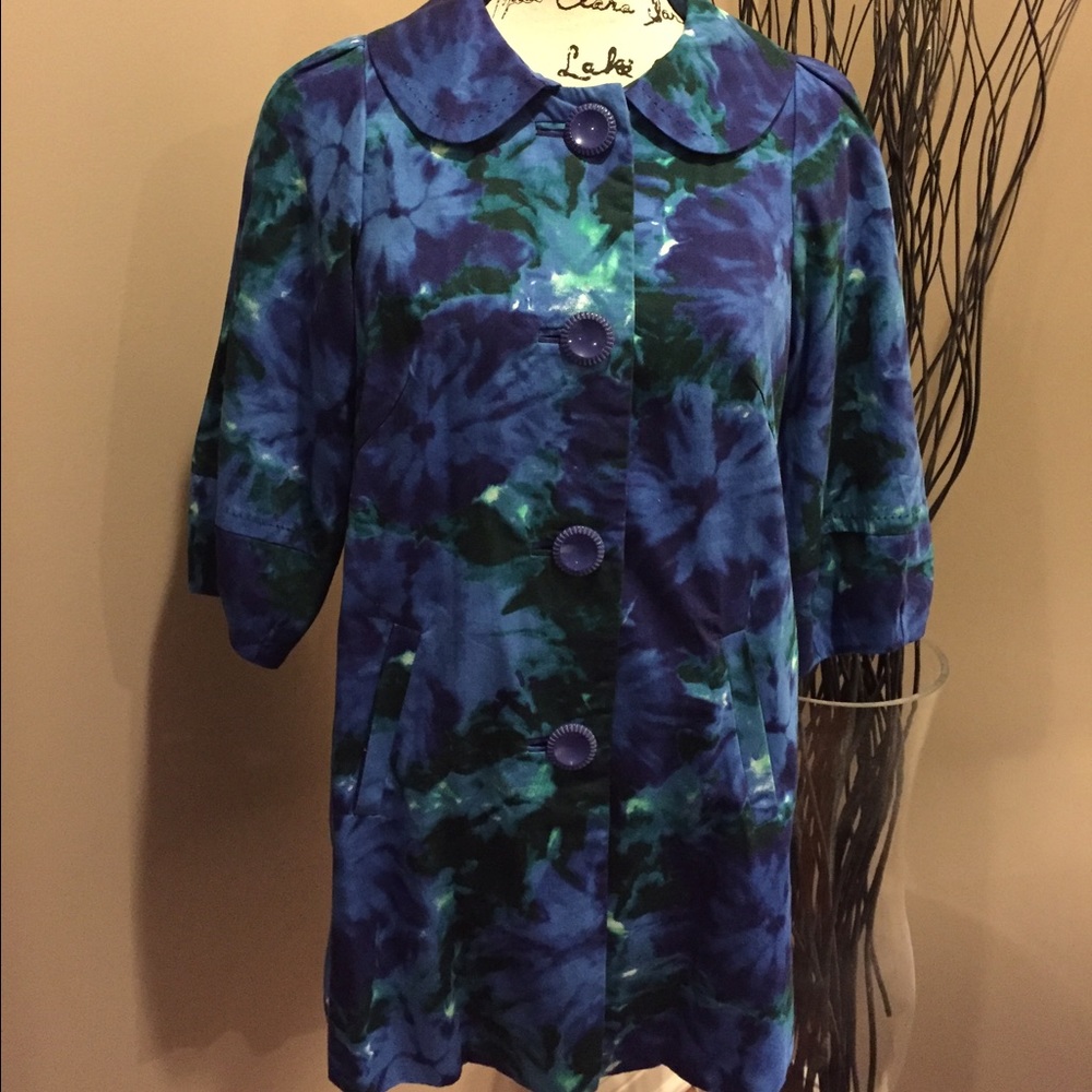 NWOT Anthropologie Elevenses watercolor jacket