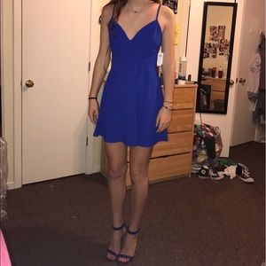 Royal blue skater dress