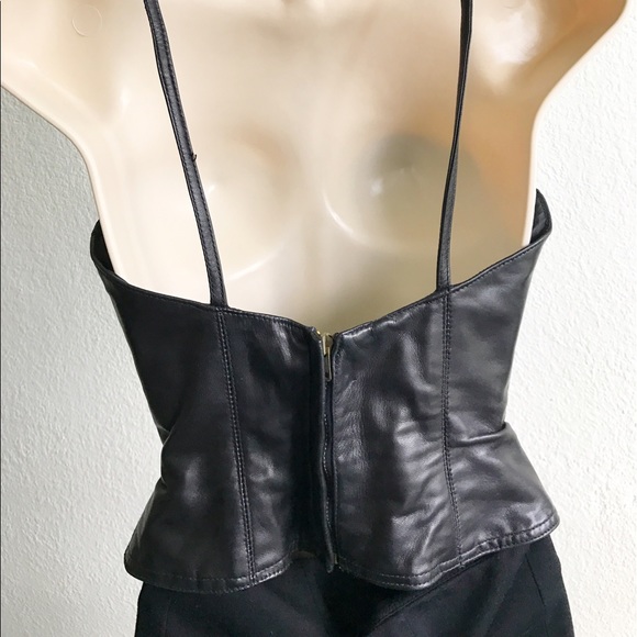 Hot Black Leather Bustier by Eva Chun - Picture 4 of 7
