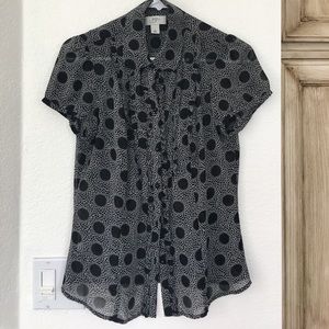 Polka dot button up blouse