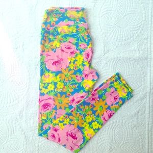 LulaRoe OS floral leggings