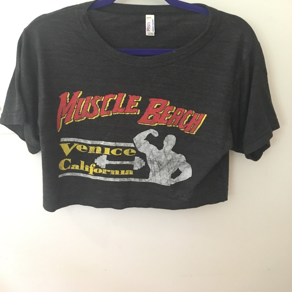 Muscle beach Venice CA crop tee