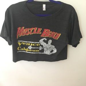 Muscle beach Venice CA crop tee