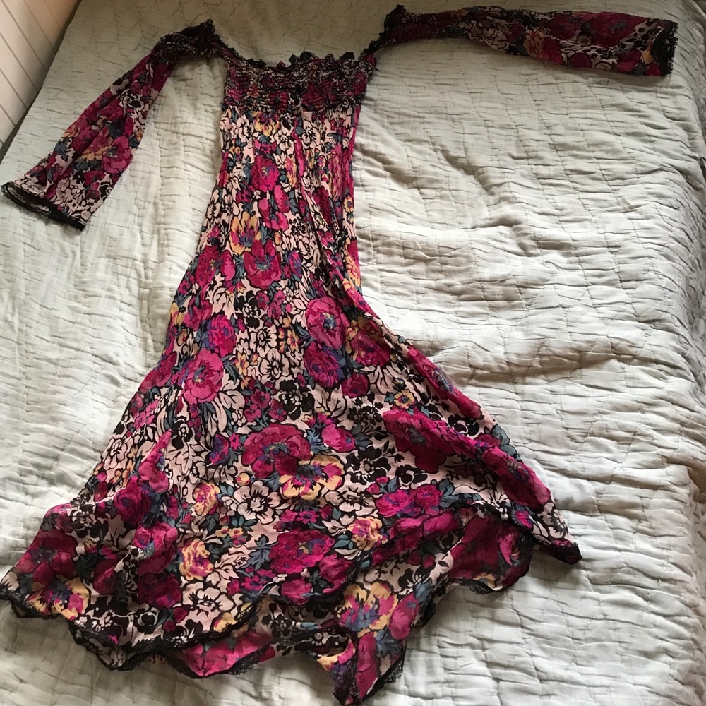 Betsy Johnson off the shoulder floral dress
