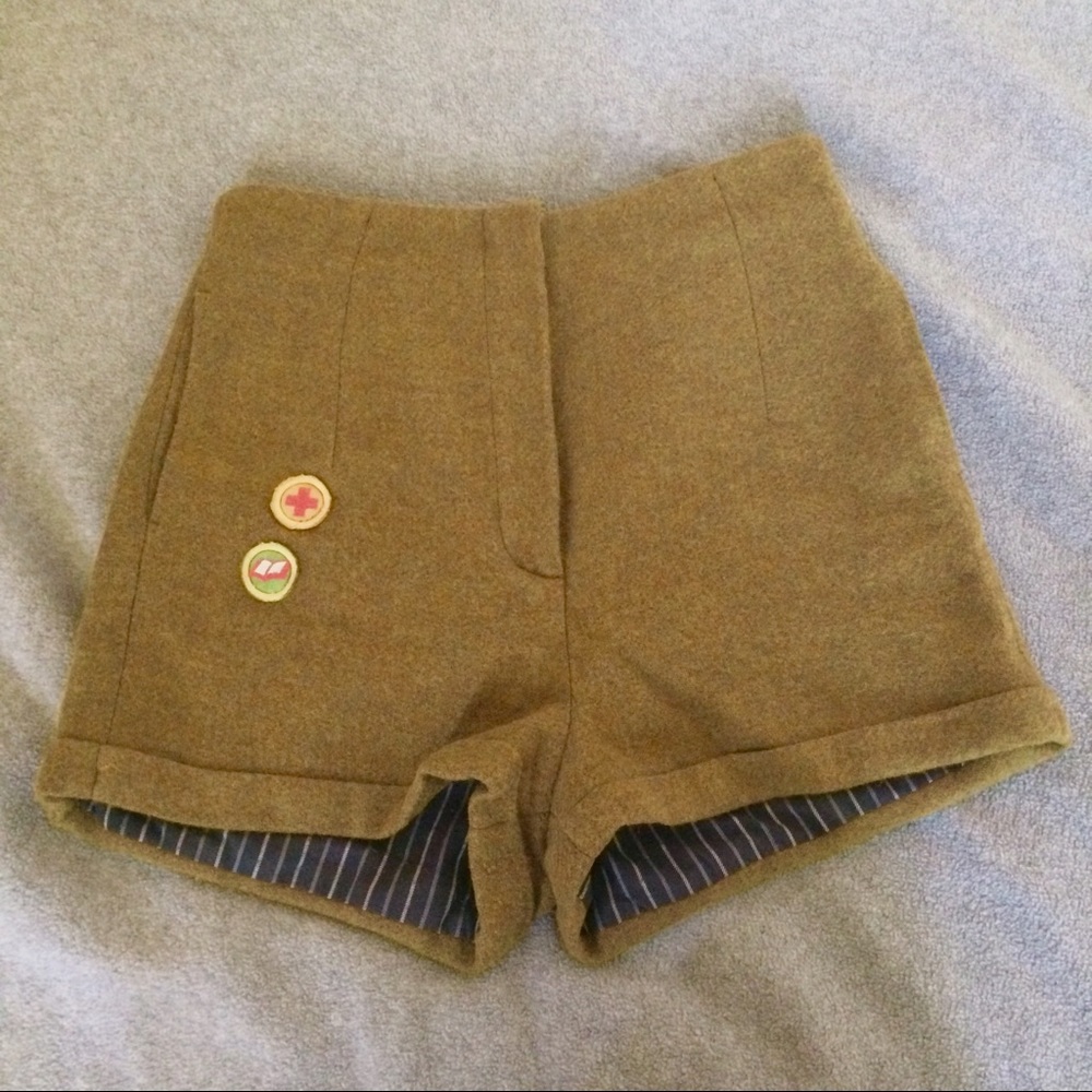 Topshop Girl Scout Patch Shorts