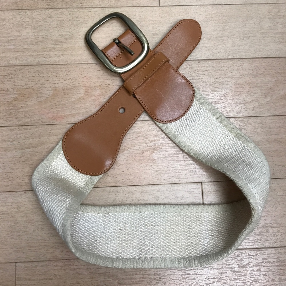 Gap jute and leather belt