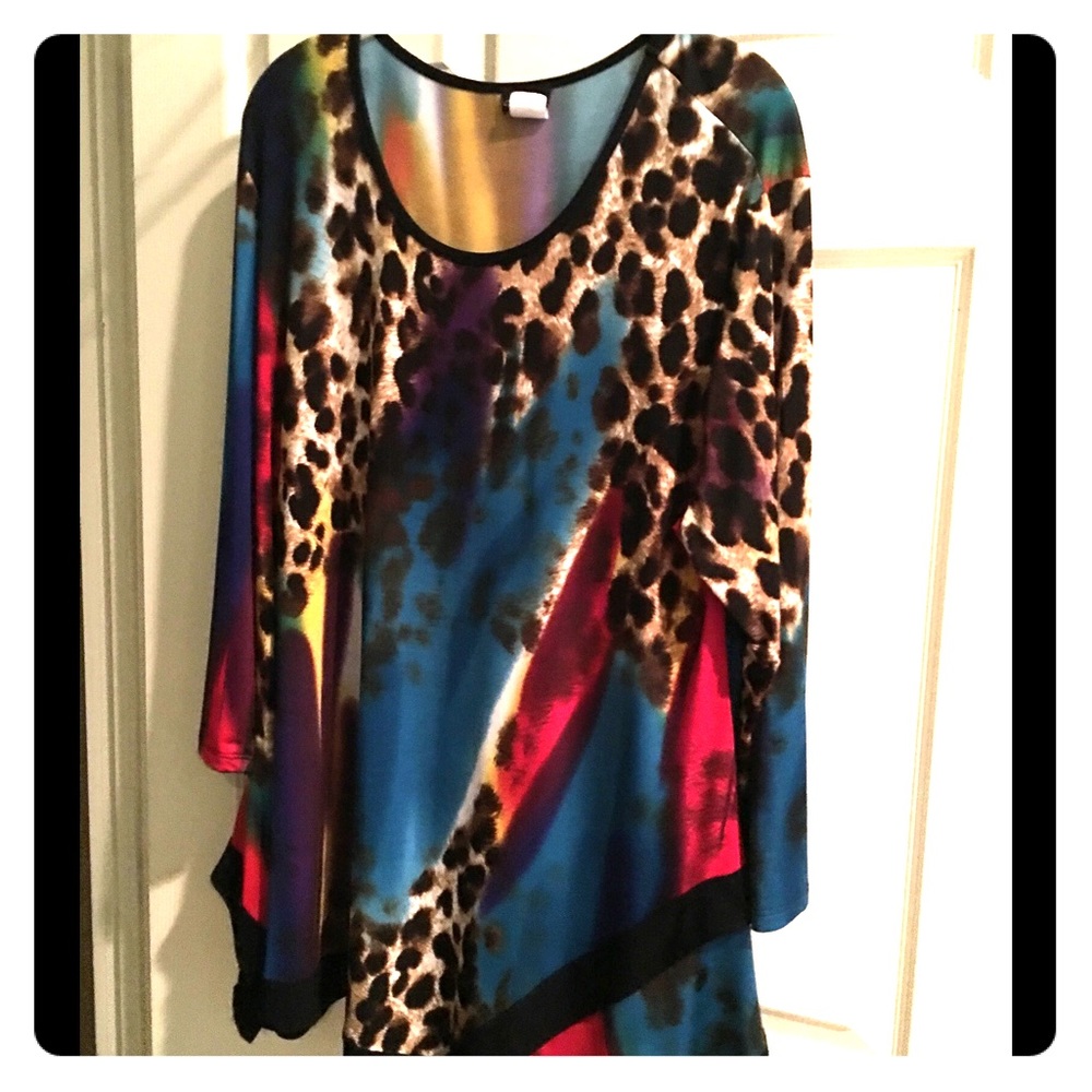 Closet sale! Animal print multi colored tunic!