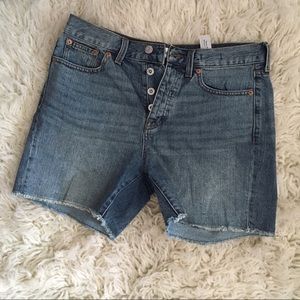 NWT Madewell boyfriend slouch denim cutoff shorts