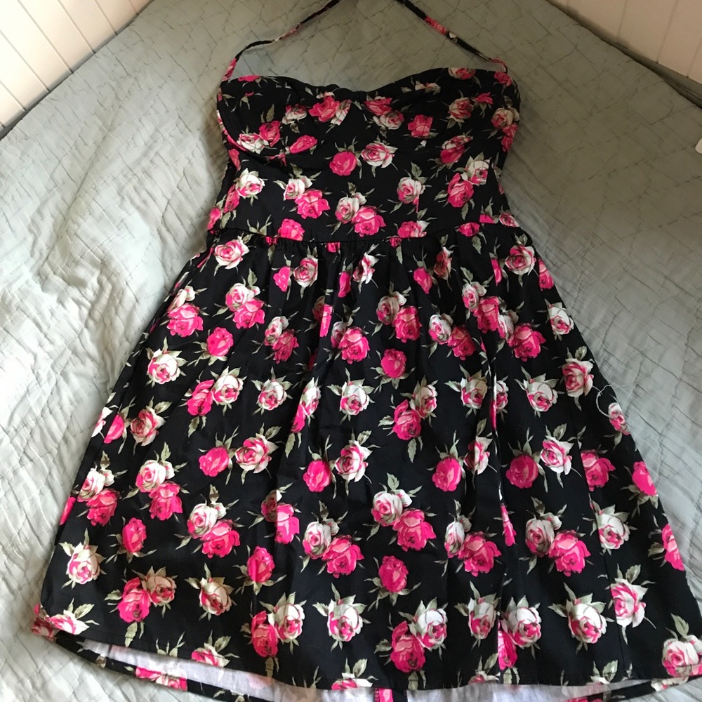 Top shop roses halter dress