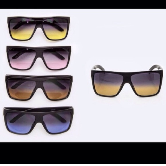 Square Two Tone Tinted Sunglasses - Picture 2 of 6