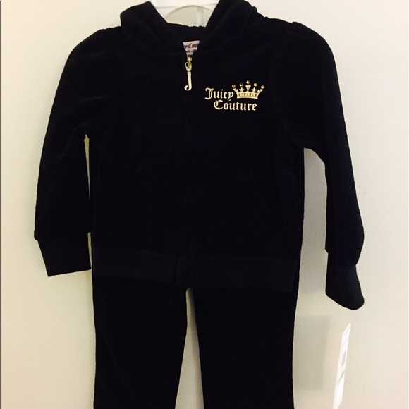 🍍SOLD🍍Juicy couture Velour black tracksuit baby - Picture 3 of 5