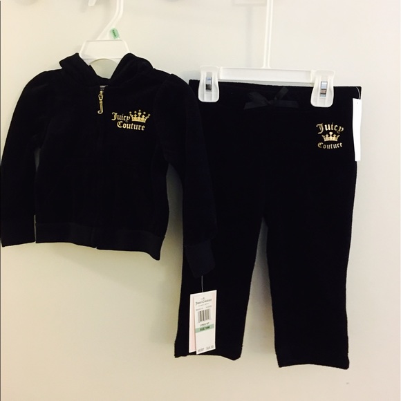 🍍SOLD🍍Juicy couture Velour black tracksuit baby - Picture 4 of 5