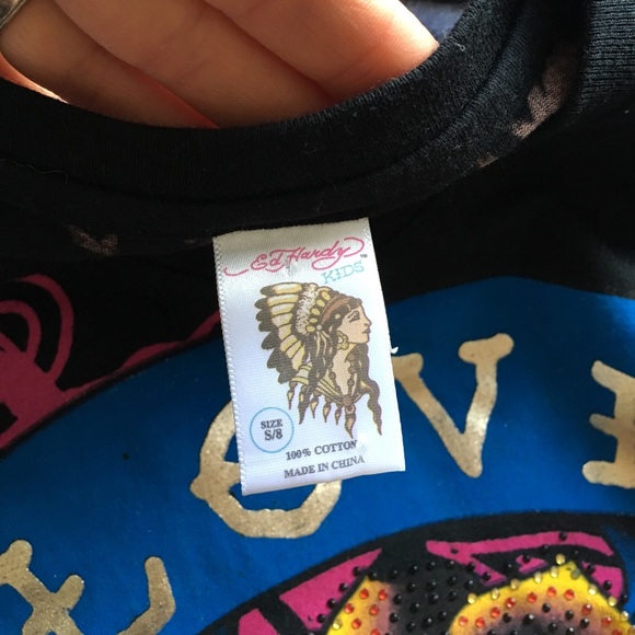 Ed Hardy tee!! Size 8 - Picture 3 of 3